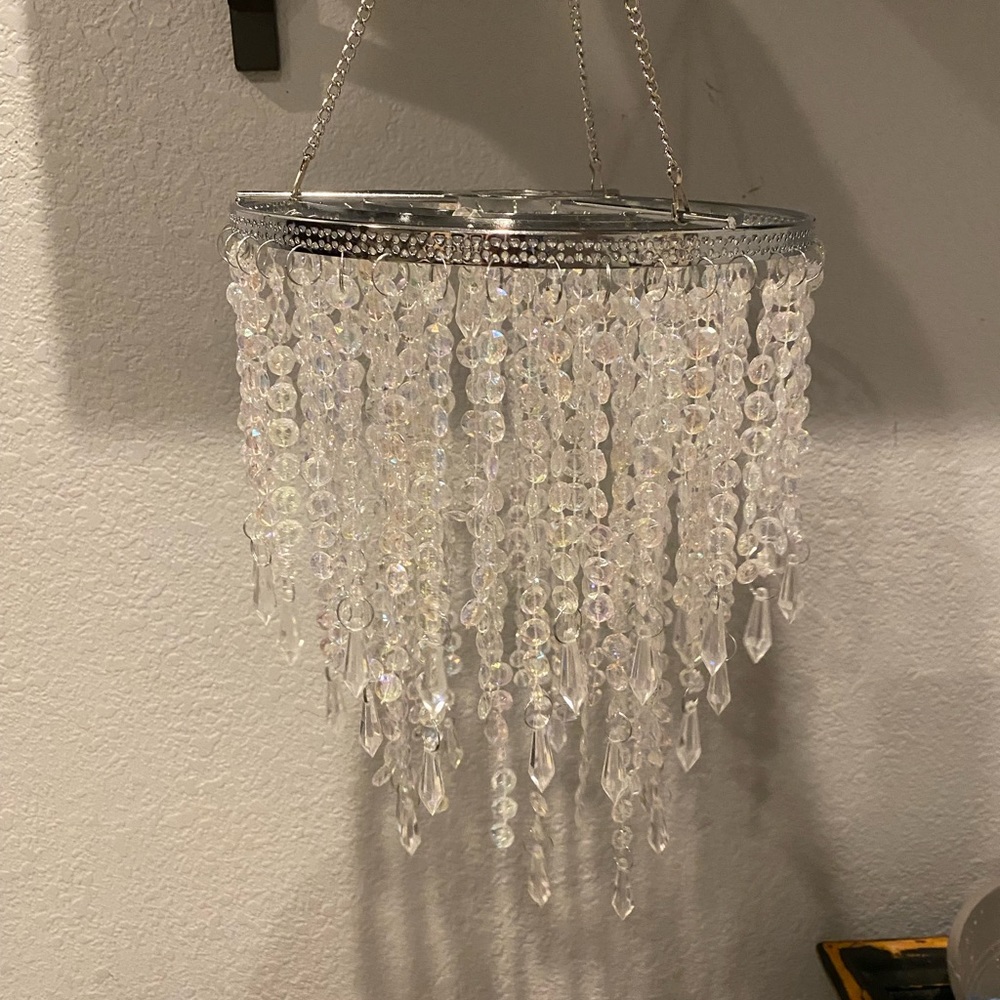 Iridesce Acrylic Bead Chain Hanging Chandelier